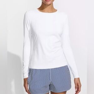 NIP Land’s End White Rash Guard, Sz L